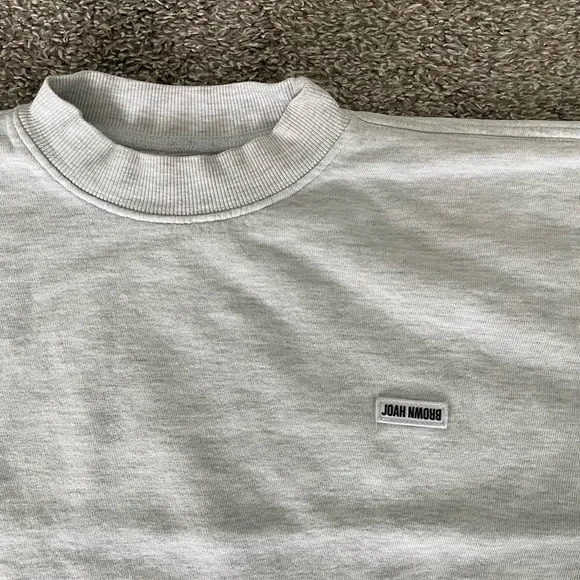 Joah Brown Light Gray Ribbed Top - Picture 4 of 4